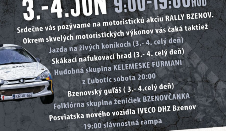 Aktuality / POZVÁNKA NA 1.RALLY BZENOV