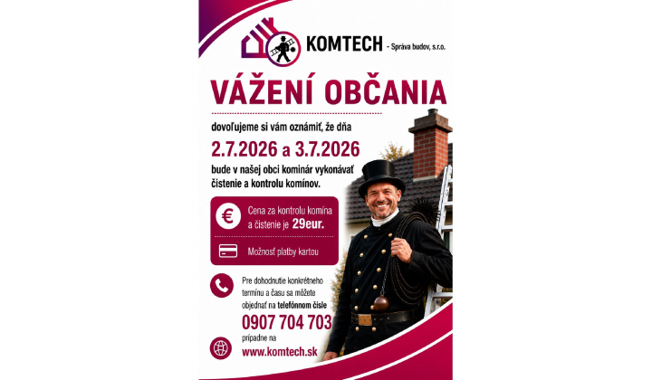 Fotka - Revízie a čistenie komínov v našej obci
