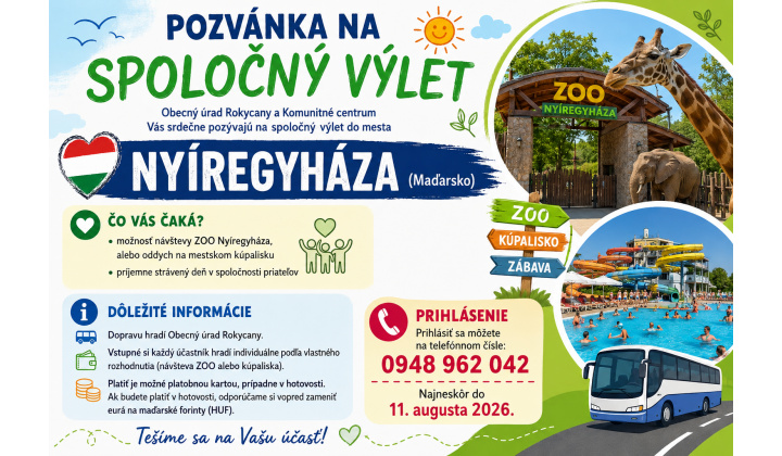 Fotka - Pozvánka na výlet do Nyíregyházy