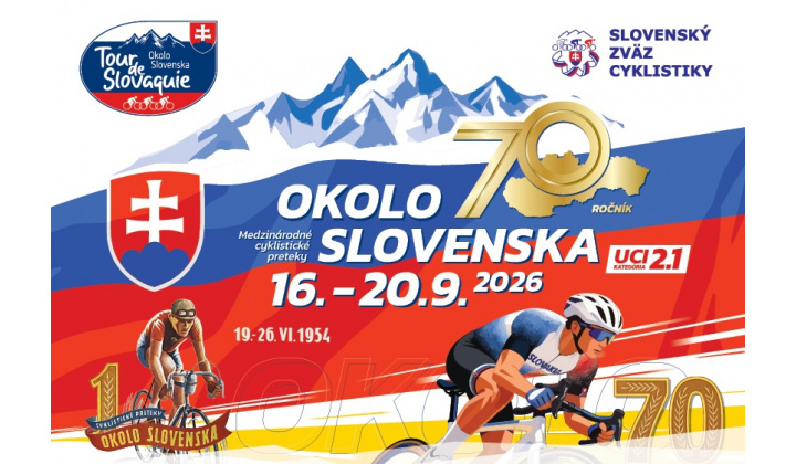 Fotka - Medzinárodné cyklistické preteky Okolo Slovenska 2026 prejdú cez obec Rokycany!