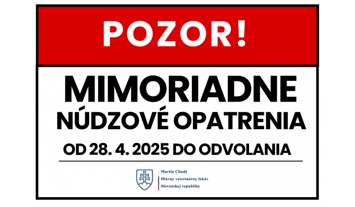 Mimoriadne núdzové opatrenia SLAK od 28.04.2025