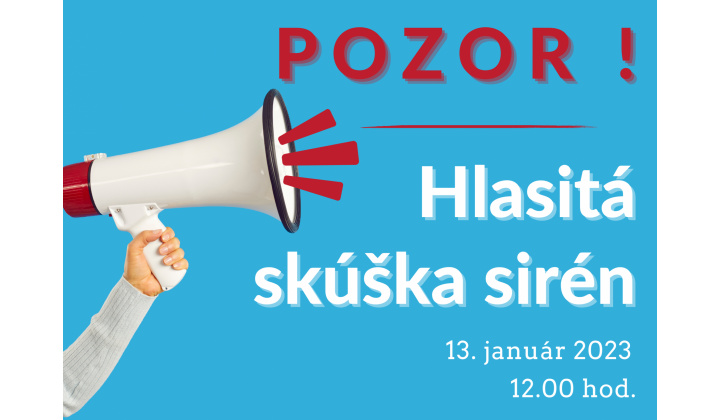 Hlasitá skúška elektromotorických sirén 
