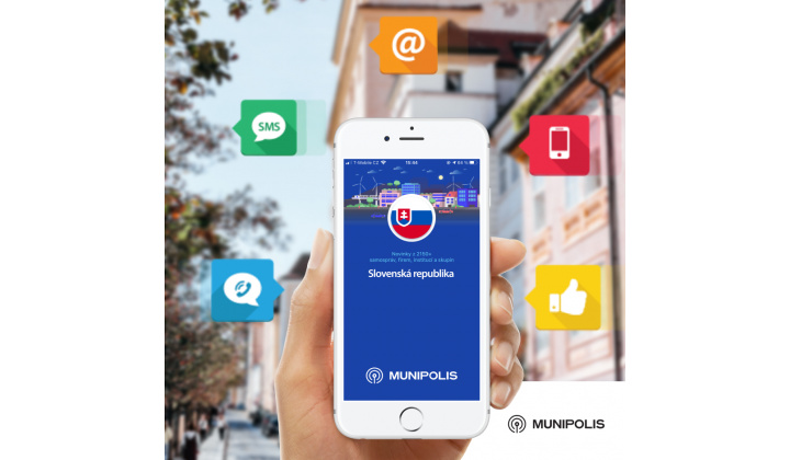 Munipolis - dôležité informácie pomocou SMS, e-mailov alebo správ do aplikácie
