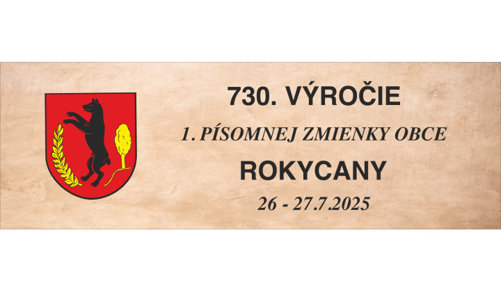 Fotka pre článok Pozvánka na oslavu 730. výročia 1. písomnej zmienky obce Rokycany
